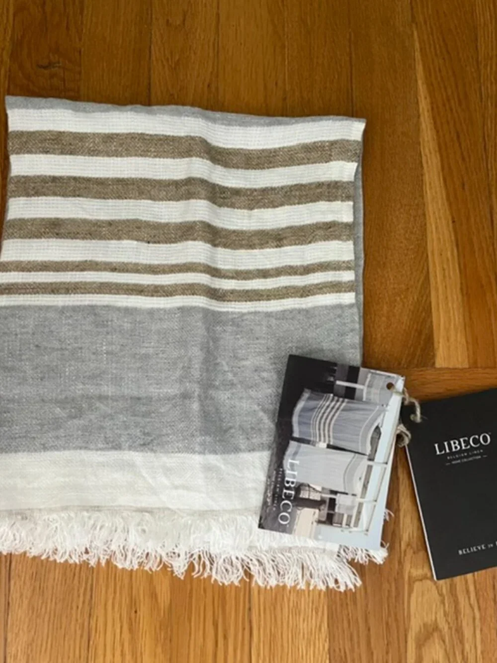 Libeco The Belgian Linen Towel Ash Stripe 25